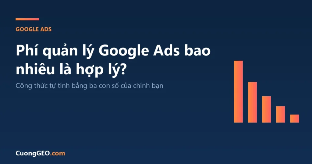 Chi phí thuê quản lý Google Ads bao nhiêu là hợp lý cho doanh nghiệp Việt Nam