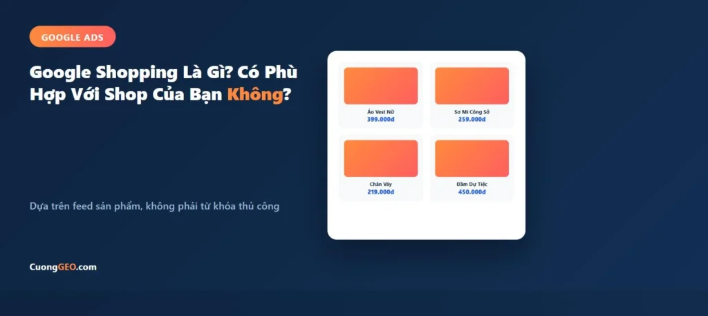 Google Shopping là gì - có phù hợp với shop thời trang không