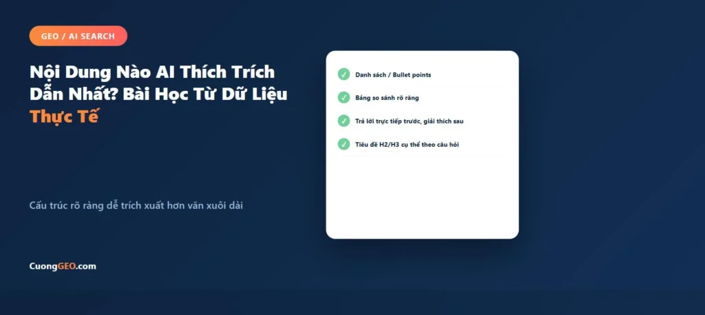 Nội dung nào AI thích trích dẫn nhất - bài học từ dữ liệu thực tế
