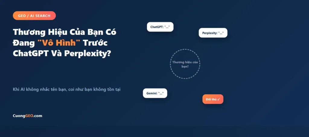 Thương hiệu vô hình trước ChatGPT và Perplexity - kiểm tra mức độ hiện diện AI