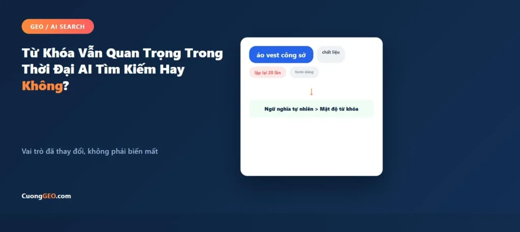 Từ khóa còn quan trọng trong thời đại AI tìm kiếm hay không