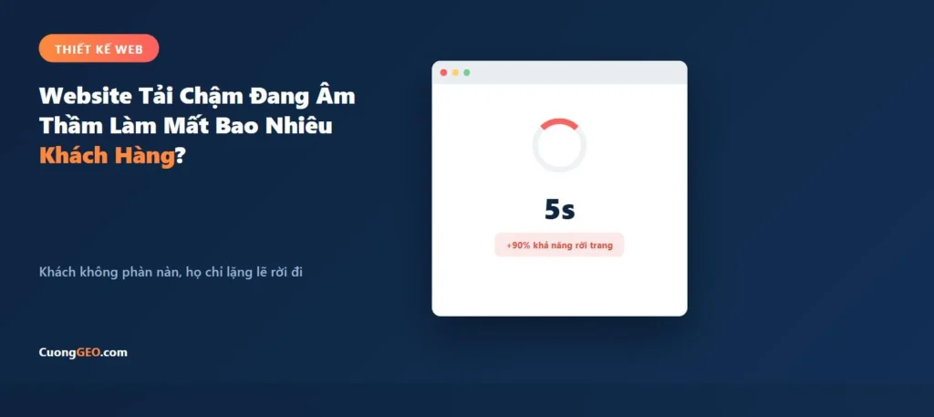 Website tải chậm làm mất khách hàng âm thầm không để lại dấu vết